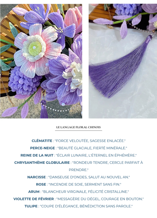 Éventail Pliant : Passion Pourpre