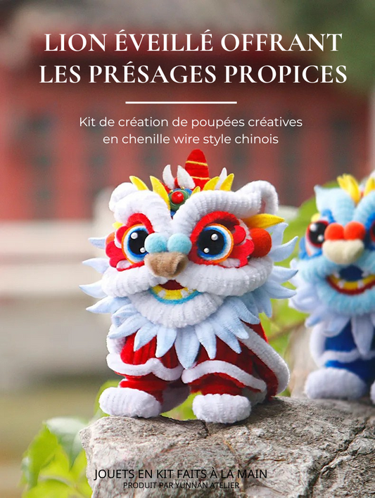 Lion Éveillé Offrant les Présages Propices